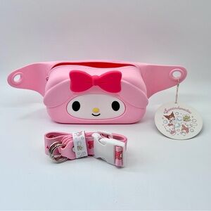 Sanrio My Melody Silicone Crossbody Fanny Pack Bag - 7” x 4” x 2.5”